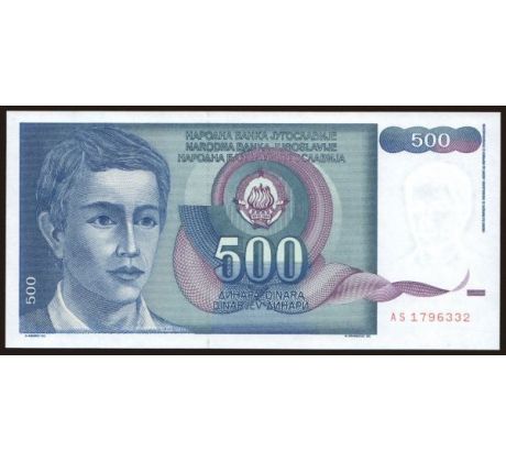 500 dinar 1990 Juhoslávia