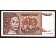 10 000 dinár 1992 Juhoslávia
