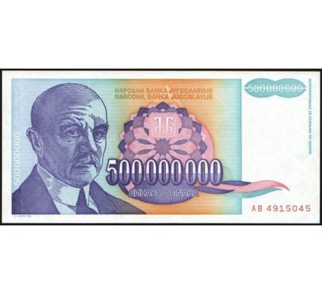 Juhoslávia 500 000 000 dinar 1993