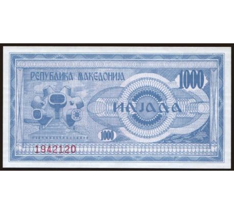 1 000 denari 1992 Macedonsko