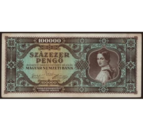 100 000 pengo 1945 Madarsko