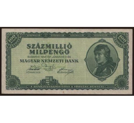 100 000 000 pengo 1946 Madarsko