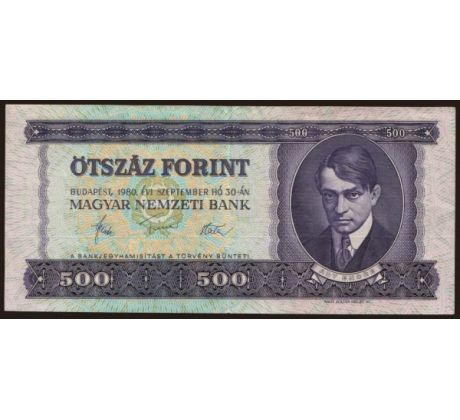 500 forint 1980 Madarsko