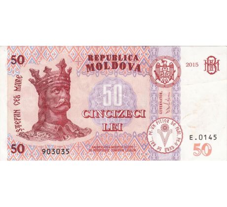 50 lei 2015 Moldavsko