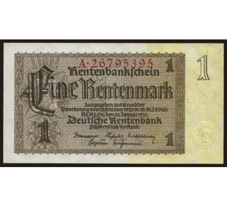 1 rentenmark 1937 Nemecko