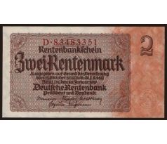 2 rentenmark 1937 Nemecko