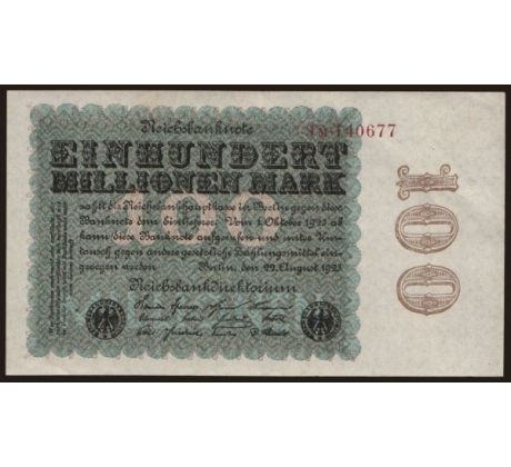 100 000 000 marka 1923 Nemecko