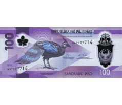 100 piso 2024 Filipíny polymerová bankovka