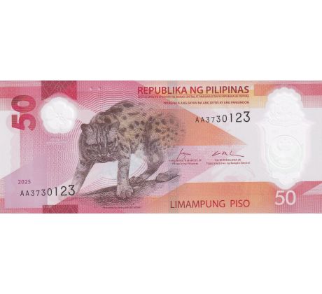 50 piso 2025 Filipíny polymerová bankovka