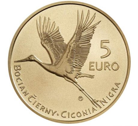 5€ 2023 Bocian čierny