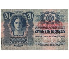 20 koruna 1919 s prítlačou