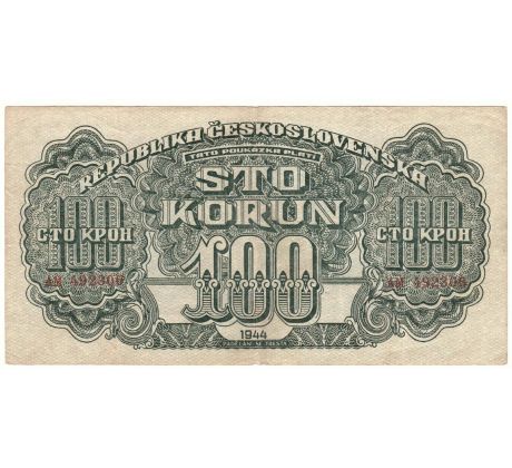 100 koruna 1944 AM neperforovaná