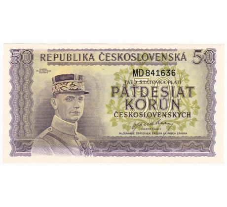 50 kčs 1945 MD neperforovaná