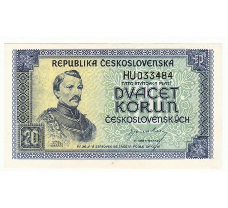 20 kčs 1945 HU neperforovaná