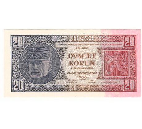 20 koruna 1926 Ze obrátený specimen