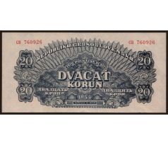 20 koruna 1944 CB neperforovaná