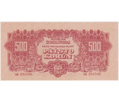 500 koruna 1944 AO 2 x specimen /02/