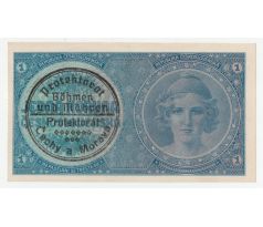 1 koruna 1938/40 A74 strojová prítlač