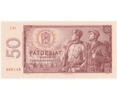 50 kčs 1964 "J25" neperforovaná