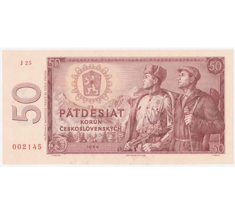 50 kčs 1964 "J25" neperforovaná