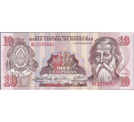 10 lempiras 1989 Honduras