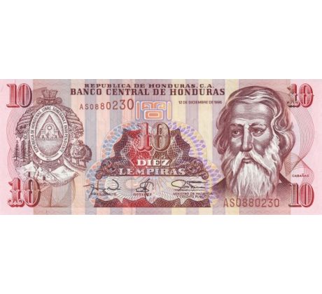 10 lempiras 1996-2001 Honduras
