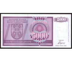 5 000 dinara 1992 Bosna Hercegovina
