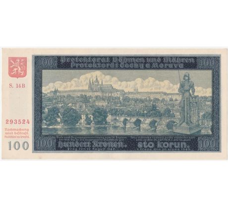 100 koruna 1940 14B neperforovaná