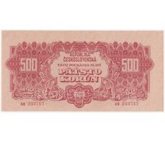 500 koruna 1944 AO 2 x specimen /03/