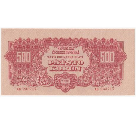 500 koruna 1944 AO 2 x specimen /03/