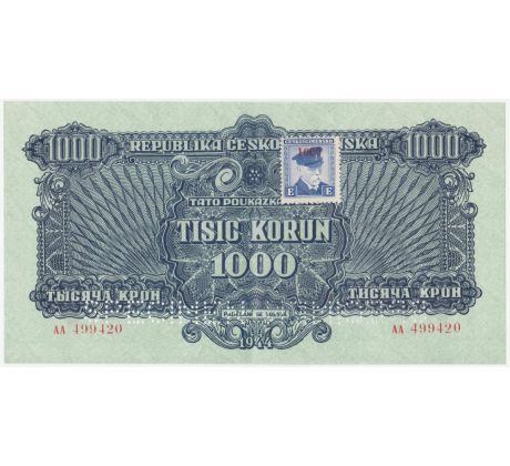 1 000 koruna 1944 AA specimen