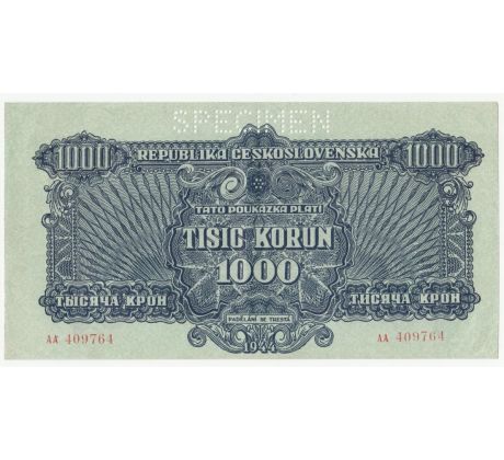 1000 korun 1944 AA specimen /02/