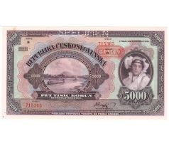 5 000 koruna 1920 B specimen-prítlač