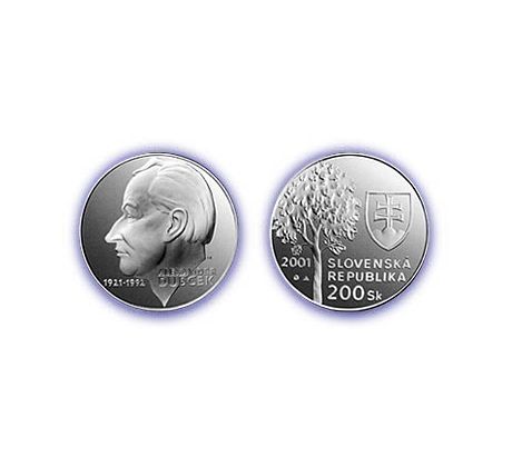200 Sk 2001 Alexander Dubček s certifikátom PROOF