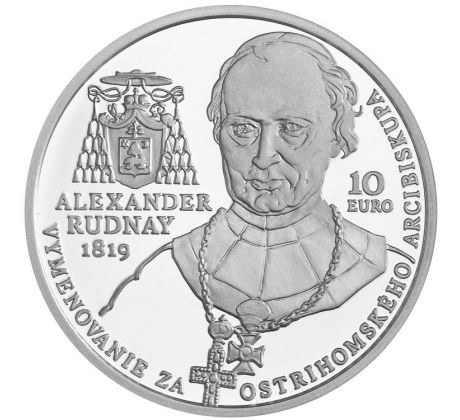 10€ 2019 Vymenovanie Alexandra Rudnaya za ostrihomského arcibiskupa PROOF
