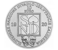 10 € 2020 Slovenské národné divadlo - 100. výročie založenia PROOF
