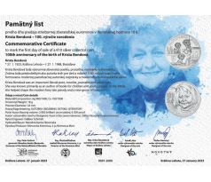 Pamätný list 10€ 2023 Krista Bendová