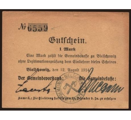 1 marka 1914 Polsko Bielschowitz