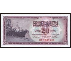20 dinar 1974-81 Juhoslávia