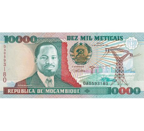 10 000 meticais 1991 Mozambik