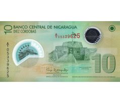 10 cordobas 2007 Nikaragua polymerová bankovka