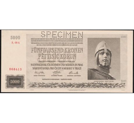 5 000 koruna 1944 S09A specimen