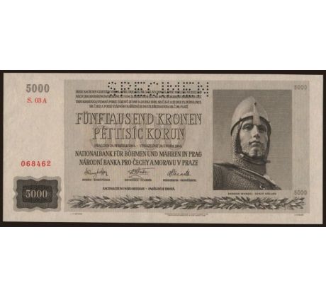 5 000 koruna 1944 S03A specimen