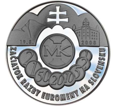 Medaila začiatok razby eurovej meny na Slovensku