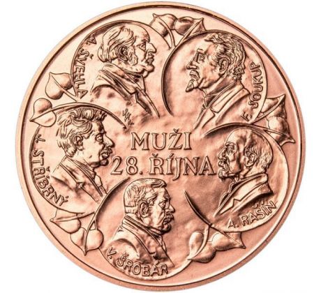 Muži 28. októbra medený pamätný medailón