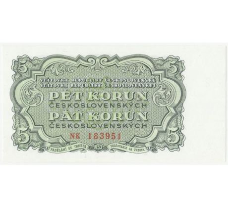 5 kčs 1953 NK neperforovaná