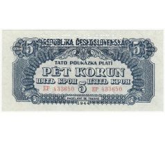 5 koruna 1944 EP specimen