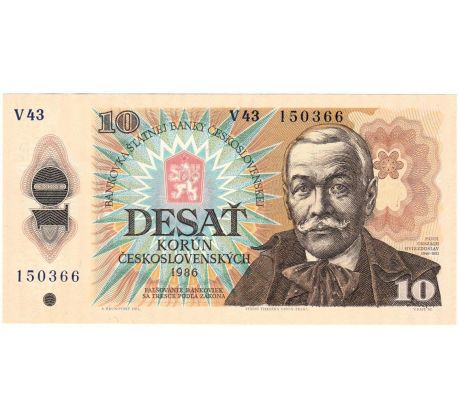 10 kčs 1986 V43