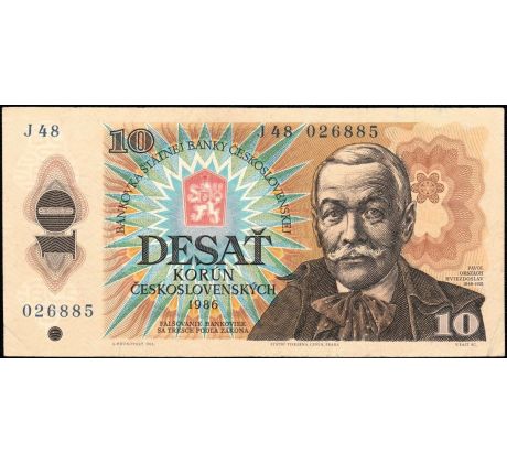 Vysoká séria 10 kčs 1986 J48