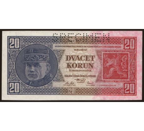 20 koruna 1926 Ig specimen